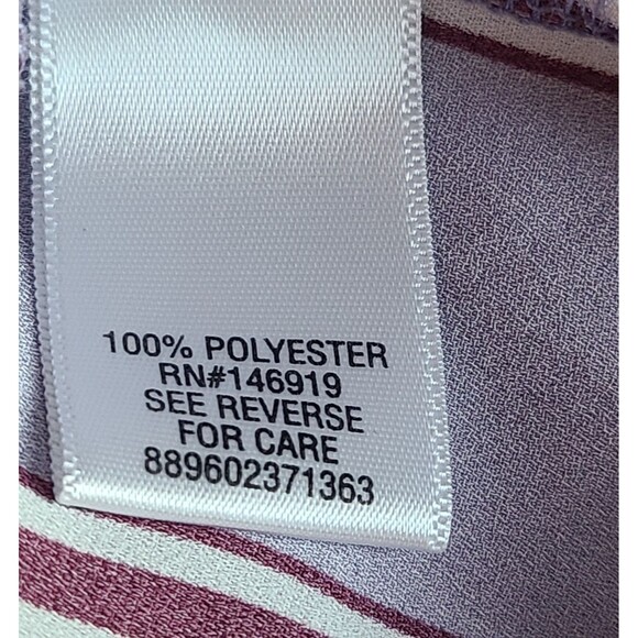 Candie's XL Purple Pop Stripe Smocked Marilyn Top Milk Maid Bell Sleeve Ruffle - Picture 7 of 12